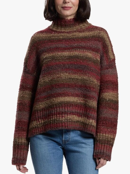 Prana Sweaters - Prana NWT Unbounded Wool Blend Mock Turtleneck Sweater in fall colors-Size Small